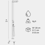Doccia Tradizionale QUICK Q145 In Alluminio Smontabile Con Miscelatore e Doccino - immagine 4