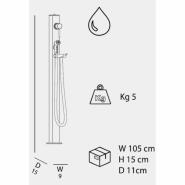 Fontana Tradizionale QUICK Q655 In Alluminio Con Miscelatore, Doccetta Mobile e Nebulizzatore - immagine 5