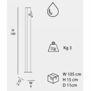 Fontana tradizionale QUICK Q695 in alluminio con rubinetto porta gomme ARKEMA - immagine 4