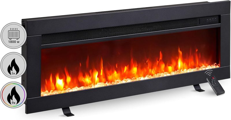 Caminetto elettrico Leif 36" a pavimento o a muro 1800 W - immagine 3
