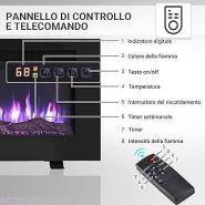 Caminetto elettrico Leif 50" - a pavimento o a muro 1800 W - immagine 7