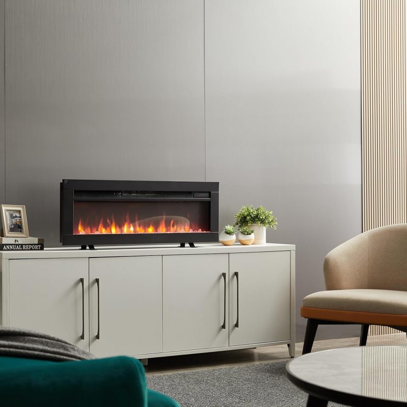 Caminetto elettrico Leif 36" a pavimento o a muro 1800 W - immagine 2