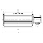 Ventilatore Tangenziale D.60 L.254 mm per Stufe a pellet Cola - Ecoforest - Nordica - Moretti - Ferroli - immagine 2