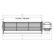 Ventilatore Tangenziale D.60 L.354 mm per Stufe a pellet Superior - immagine 2