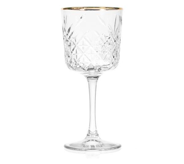 Set 4 Calici Timeless Pasabahce cl.33 bordati Oro Set 4 Calici Timeless Pasabahce cl.33 bordati Oro