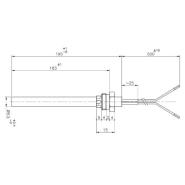Candeletta Accensione stufe a pellet con raccordo diam. 9,5mm - L.183mm, 330 W. - immagine 2