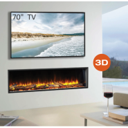 Caminetto elettrico Amazona - a pavimento o a muro 1800 W