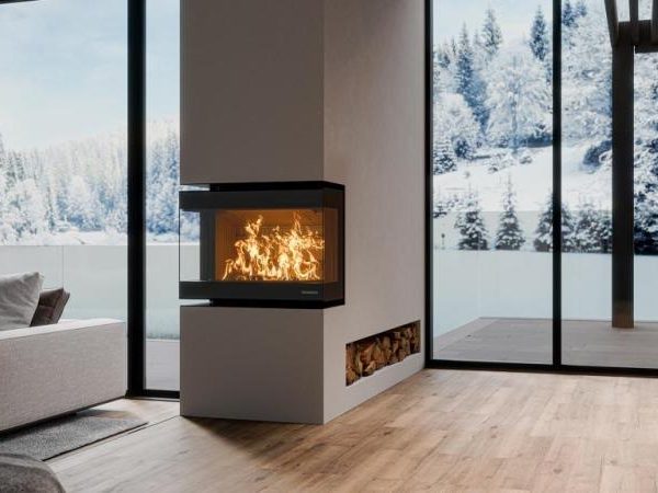 Inserto a Legna Thermorossi tre lati