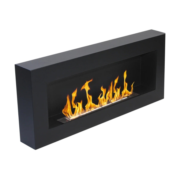 Camino a bioetanolo da parete SIENA 90 NERO - immagine 3