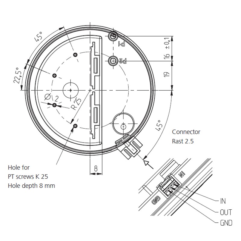 Trasduttore di pressione HUBA TDPUP3-8M stufe Montegrappa, Clam, Ferroli - immagine 2
