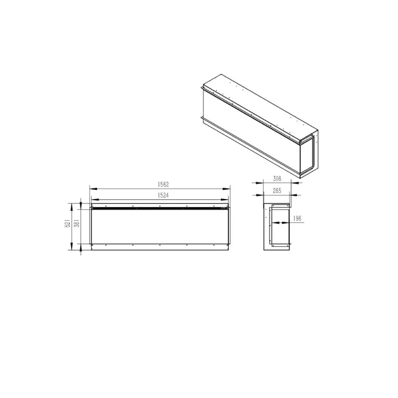 Camino elettrico da incasso 3 lati LED RGB Belmont 150 - immagine 11